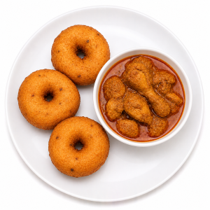Medu Vada /Chicken Curry